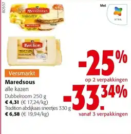 Colruyt Maredsous Dubbelroom 250 g aanbieding