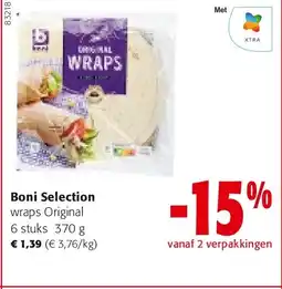 Colruyt Boni Selection wraps Original 6 stuks 370 g aanbieding