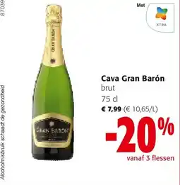 Colruyt Cava Gran Barón brut 75 cl aanbieding