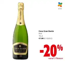 Colruyt Cava Gran Barón brut 75 cl aanbieding