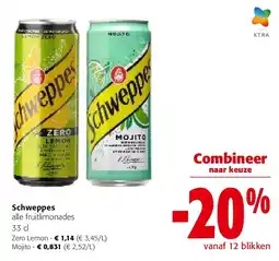 Colruyt Schweppes Zero Lemon aanbieding