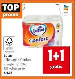Colruyt Lotus toiletpapier Confort 2 lagen 12 rollen aanbieding