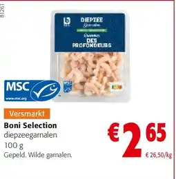 Colruyt Boni Selection diepzeegarnalen 100 g aanbieding