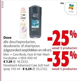 Colruyt Dove Deodorant Advanced Care Soft Feel spray 150 ml aanbieding