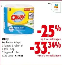 Colruyt Okay 2 lagen 4 rollen eXtra Long aanbieding