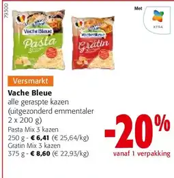 Colruyt Vache Bleue Pasta Mix 3 kazen 250 g aanbieding