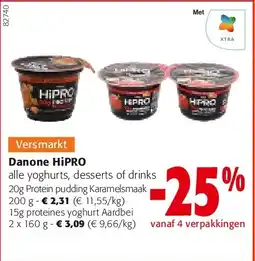Colruyt Danone HiPRO 20g Protein pudding Karamelsmaak 200 g aanbieding
