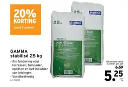 GAMMA GAMMA stabilisé 25 kg aanbieding