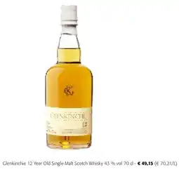 Colruyt Glenkinchie 12 Year Old Single Malt Scotch Whisky 43 % vol 70 cl aanbieding