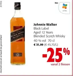 Colruyt Johnnie Walker Black Label Aged 12 Years Blended Scotch Whisky aanbieding