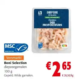 Colruyt Boni Selection diepzeegarnalen 100 g aanbieding