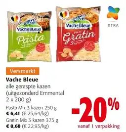 Colruyt Vache Bleue Pasta Mix 3 kazen 250 g aanbieding