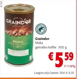 Colruyt Graindor Moka gemalen koffie 500 g aanbieding