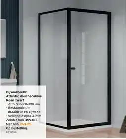 GAMMA Atlantic douchecabine Roan zwart aanbieding