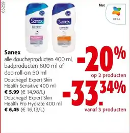 Colruyt Sanex Douchegel Expert Skin Health Sensitive 400 ml aanbieding