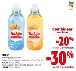 Colruyt Robijn Wasverzachter Morgendauw 30 dosissen 604 ml aanbieding