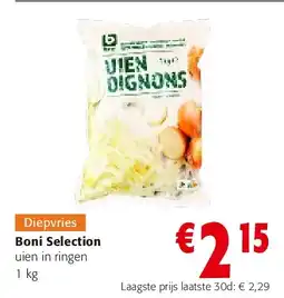 Colruyt Boni Selection uien in ringen 1 kg aanbieding