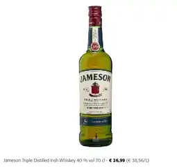 Colruyt Jameson Triple Distilled Irish Whiskey 40 % vol 70 cl aanbieding