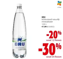 Colruyt BRU lichtbruisend natuurlijk mineraalwater 1,25 L aanbieding