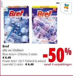 Colruyt Bref Blue Activ’+ Chlorine 2 stuks aanbieding