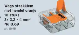 GAMMA Wago steekklem met hendel oranje aanbieding