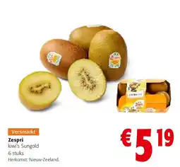 Colruyt Zespri kiwi’s Sungold 6 stuks aanbieding