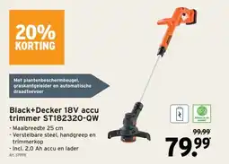 GAMMA Black+Decker 18V accu trimmer ST182320-QW aanbieding