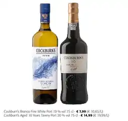 Colruyt Cockburn’s Branco Fine White Port 19 % vol 75 cl aanbieding