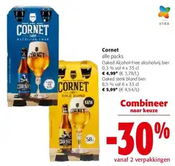 Colruyt Cornet Oaked Alcohol-Free alcoholvrij bier 0,3 % vol 4 x 33 cl aanbieding