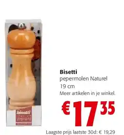 Colruyt Bisetti pepermolen Naturel 19 cm aanbieding