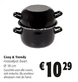 Colruyt Cosy & Trendy mosselpot Zwart Ø 18 cm aanbieding