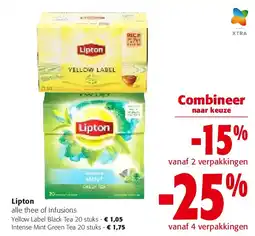 Colruyt Lipton Yellow Label Black Tea 20 stuks aanbieding