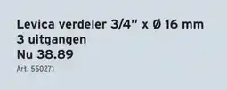 GAMMA Levica verdeler 3/4 x Ø 16 mm aanbieding