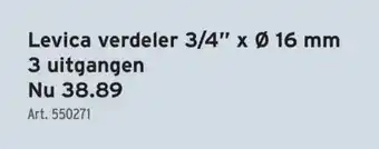 GAMMA Levica verdeler 3/4 x Ø 16 mm aanbieding