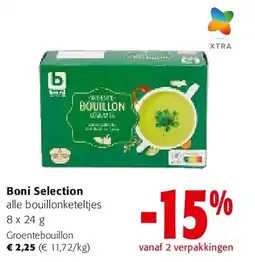 Colruyt Boni Selection alle bouillonketeltjes 8 x 24 g Groentebouillon aanbieding