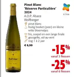 Colruyt Pinot Blanc ‘Réserve Particulière’ 2024 aanbieding