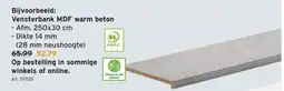 GAMMA Vensterbank MDF warm beton aanbieding
