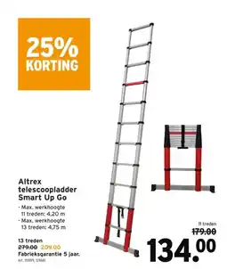 GAMMA Altrex telescoopladder Smart Up Go aanbieding