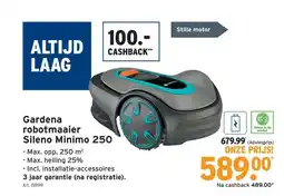 GAMMA Gardena robotmaaier Sileno Minimo 250 aanbieding