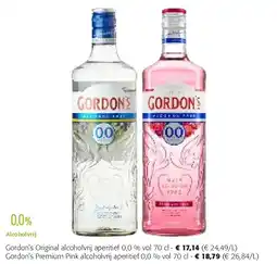 Colruyt Gordon’s Original alcoholvrij aperitief 0,0 % vol 70 cl aanbieding