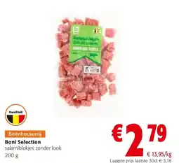 Colruyt Boni Selection salamiblokjes zonder look 200 g aanbieding