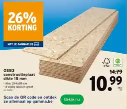 GAMMA OSB3 constructieplaat dikte 15 mm aanbieding