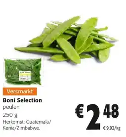 Colruyt Boni Selection peulen 250 g aanbieding