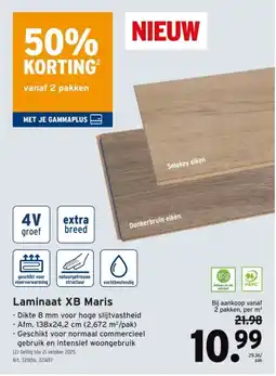 GAMMA Laminaat XB Maris aanbieding