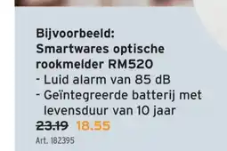 GAMMA Smartwares optische rookmelder RM520 aanbieding
