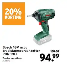 GAMMA Bosch 18V accu draaislagmoeraanzetter PDR 18LI aanbieding