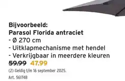 GAMMA Parasol Florida antraciet aanbieding