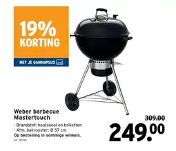 GAMMA Weber barbecue Mastertouch aanbieding