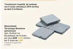 GAMMA Terrastegel Bluestone getrommeld aanbieding