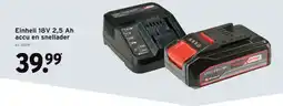 GAMMA Einhell 18V 2,5 Ah accu en snellader aanbieding